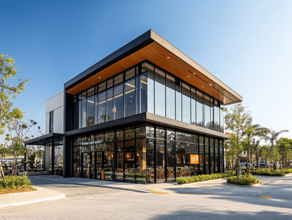 sunmoolin_Professional_photography_of_a_modern_two-story_commer_6f2edcc8-bf78-47b5-b5ae-51d00613b945